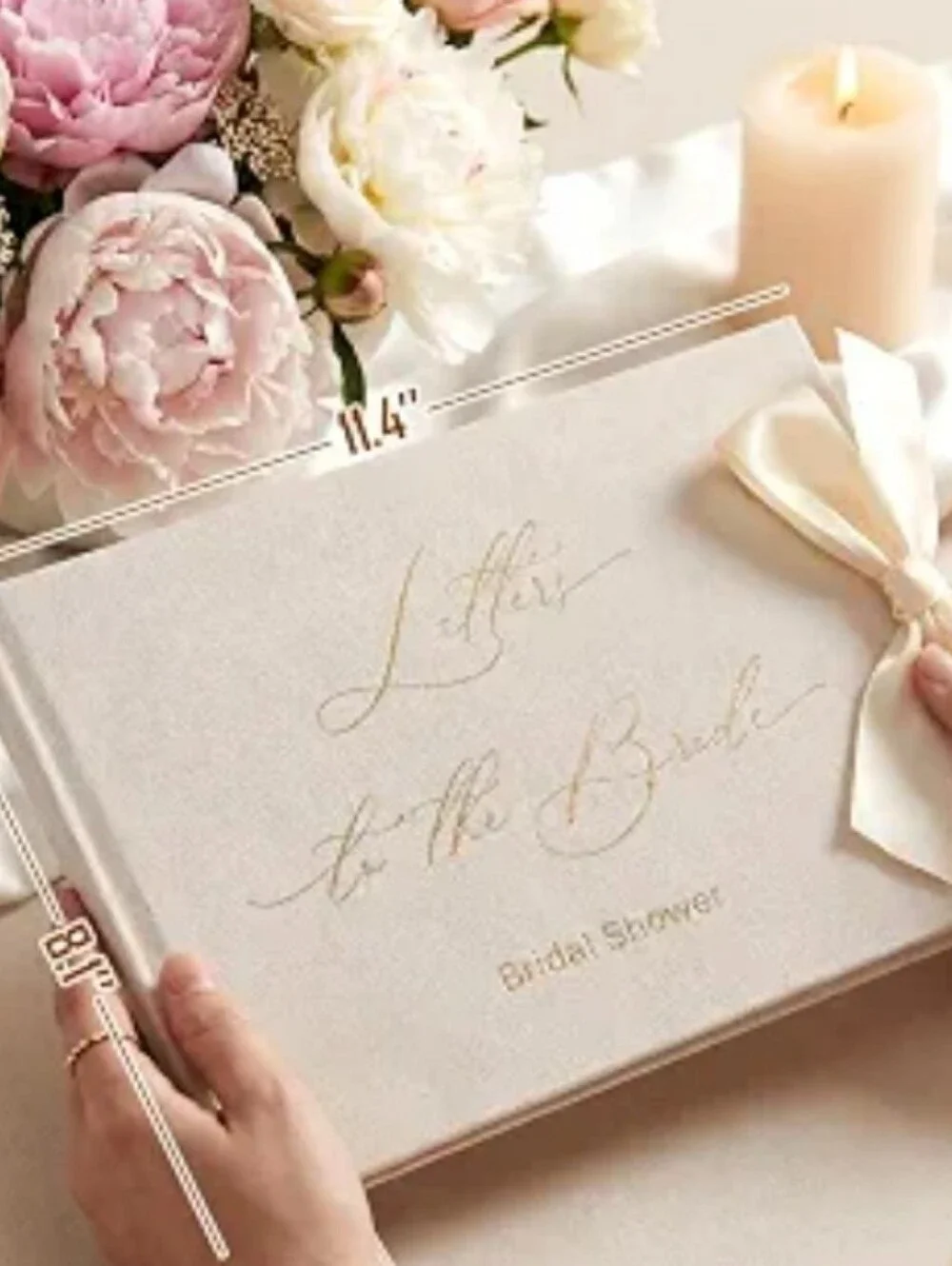 Bridal Shower 'Letters to the Bride' Guest Keepsake Book - Blush Pink